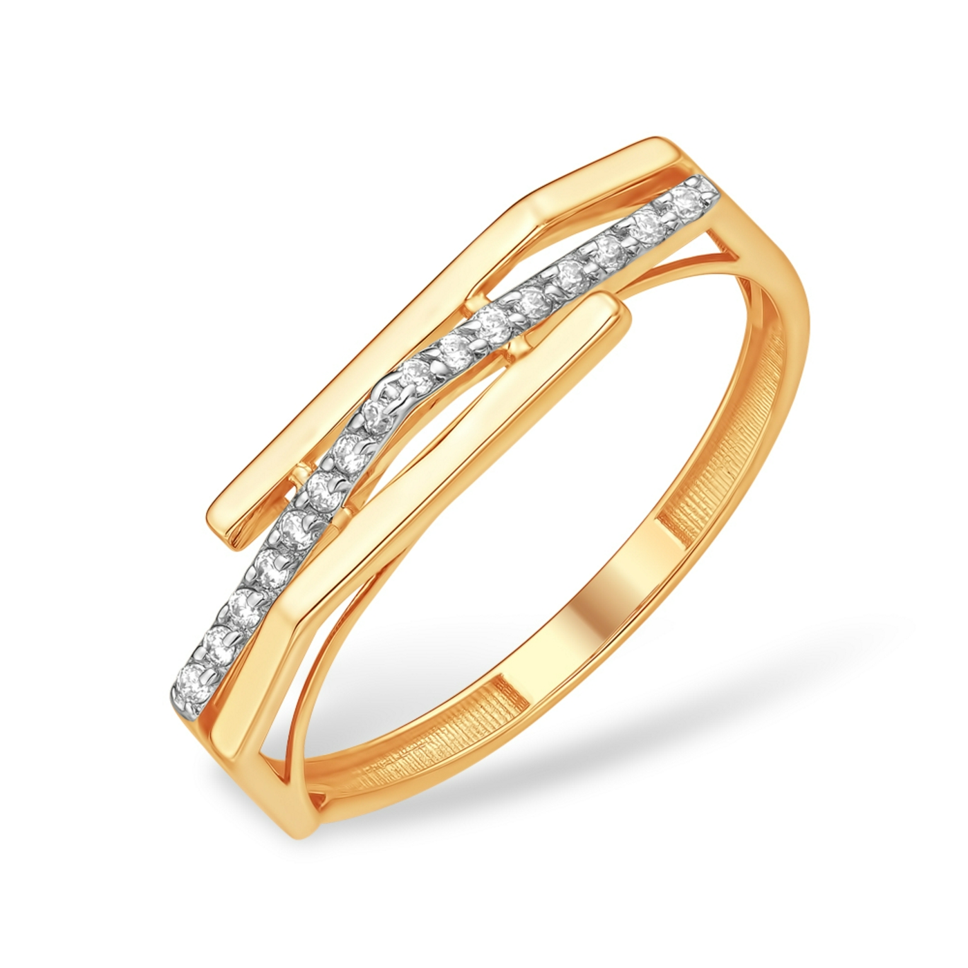 Кольцо из золота с камнем Фианит фото, цены