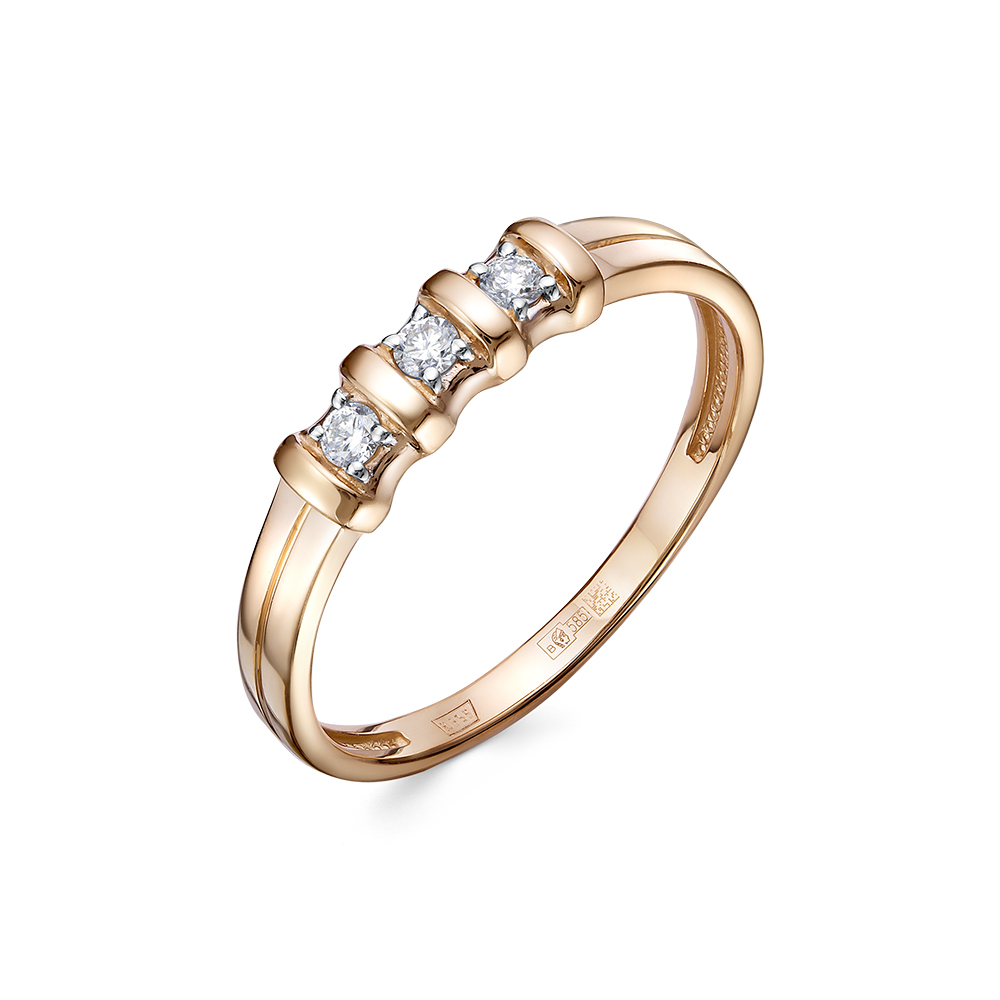 Кольцо из золота с камнем Бриллиант фото, цены