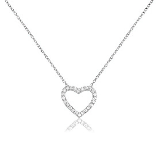 Колье из серебра с камнем Фианит фото, цены