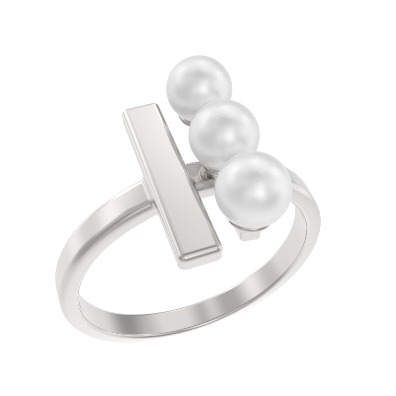 Кольцо из серебра с камнем Жемчуг фото, цены