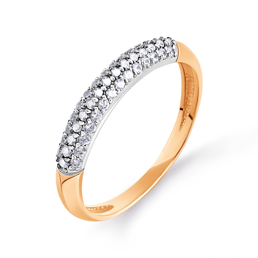 Кольцо из золота с камнем Фианит фото, цены