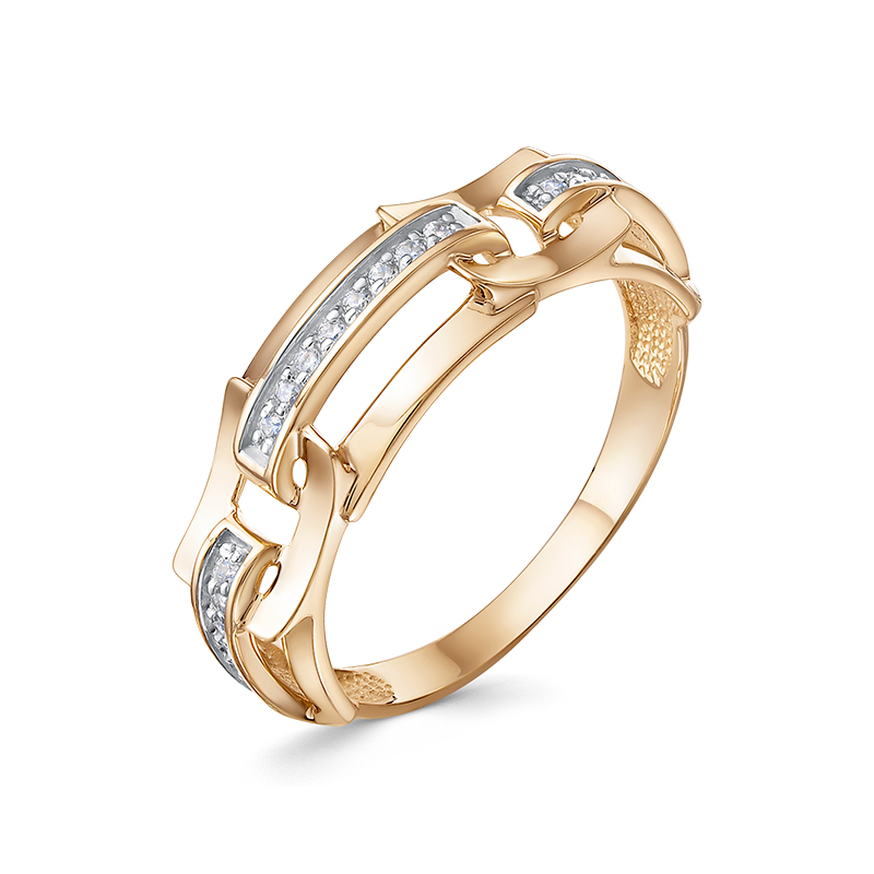 Кольцо из золота с камнем Фианит фото, цены