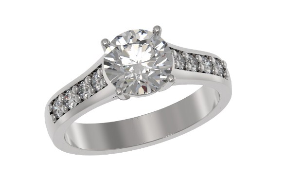 Кольцо из серебра с камнем Фианит фото, цены