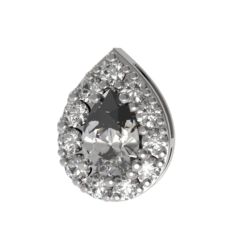 Подвеска из серебра с камнем Фианит фото, цены