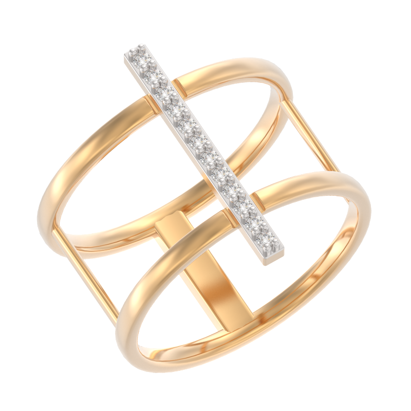 Кольцо из золота с камнем Фианит фото, цены