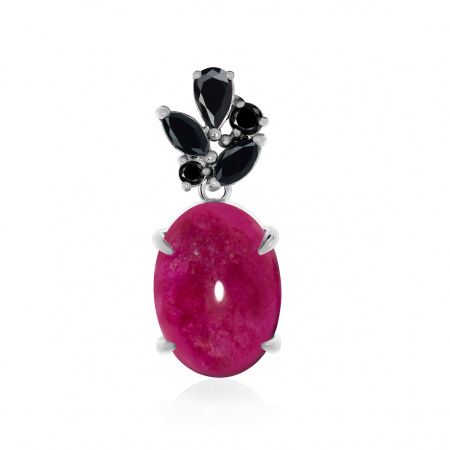 Подвеска из серебра с камнем Фианит, Агат фото, цены