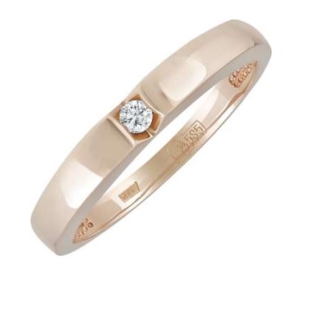 Кольцо из золота с камнем Бриллиант фото, цены