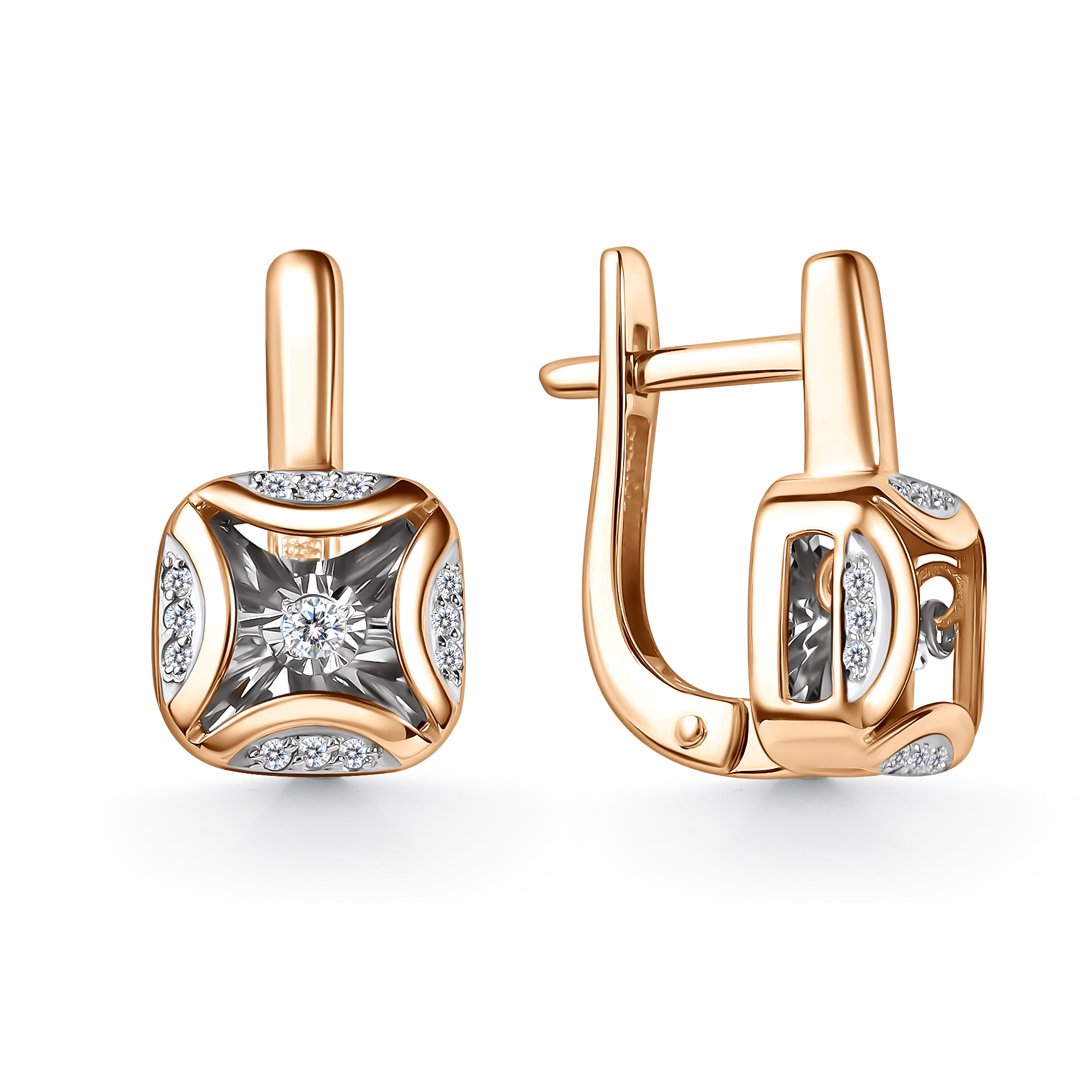 Серьги из золота с камнем Бриллиант,  фото, цены