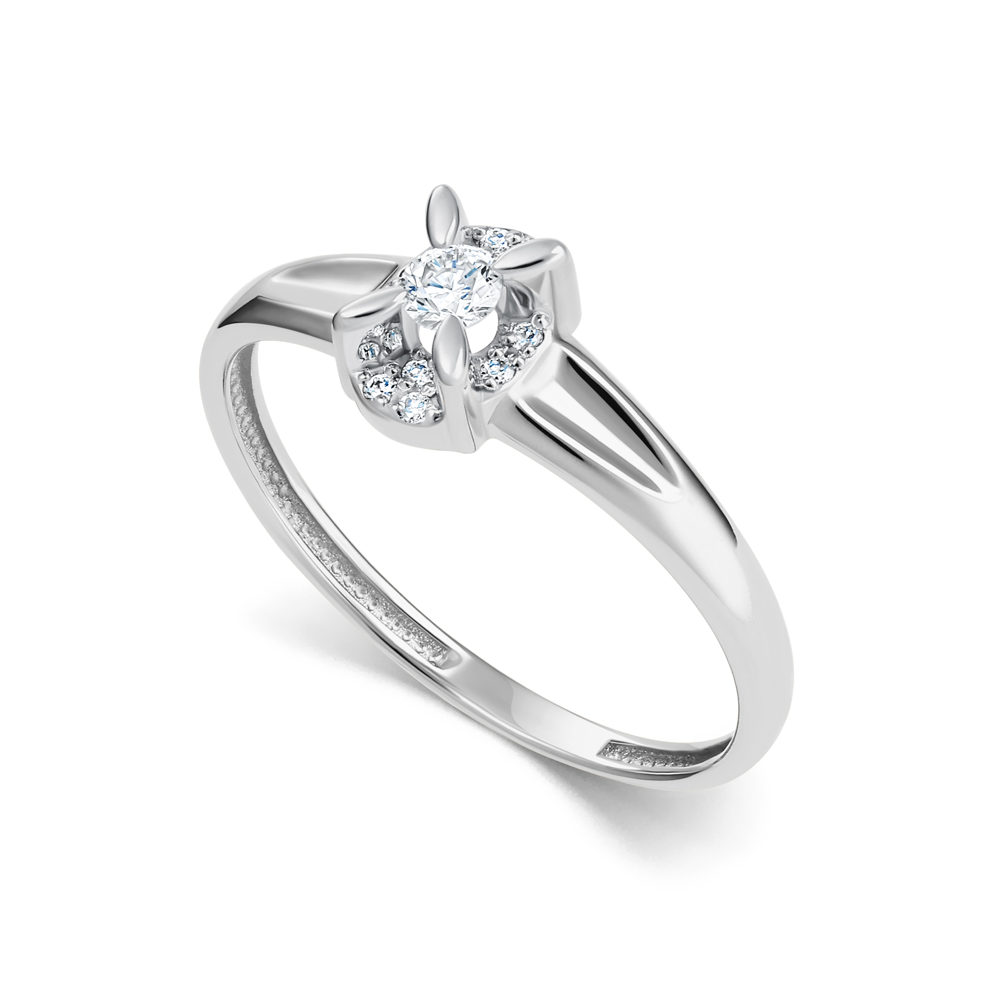 Кольцо из золота с камнем Бриллиант фото, цены