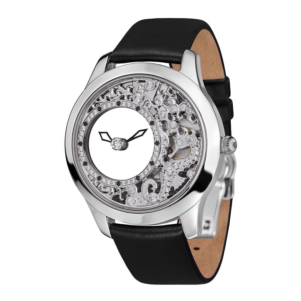 Часы из серебра с камнем Фианит фото, цены