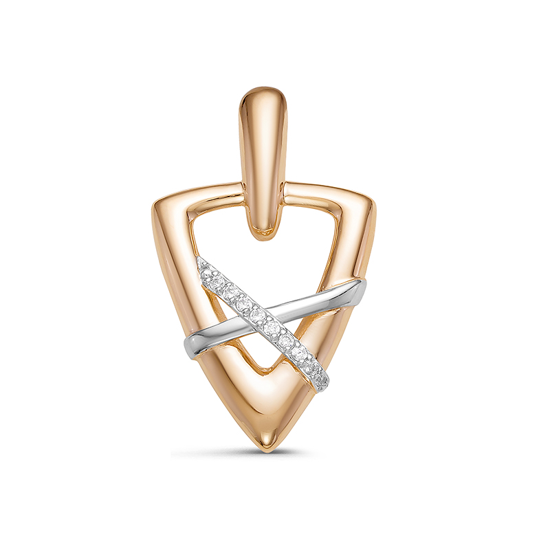 Подвеска из золота с камнем Фианит фото, цены