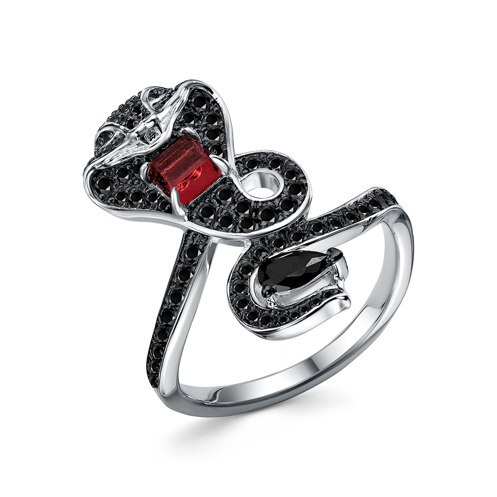 Кольцо из серебра с камнем Гранат, Шпинель фото, цены