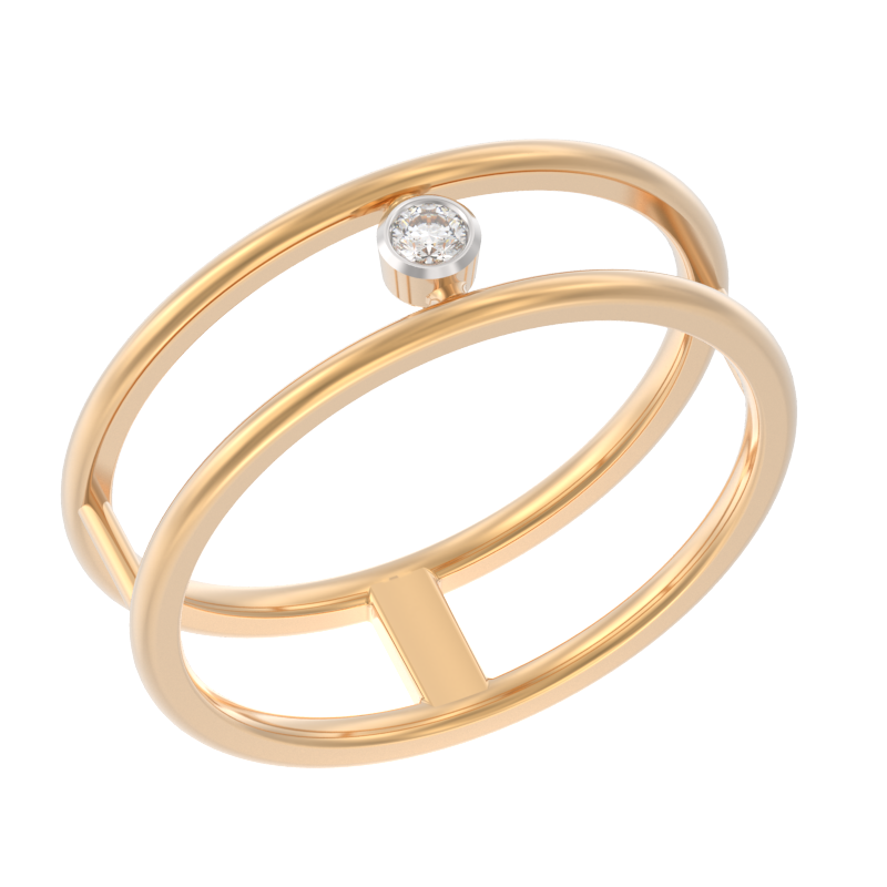 Кольцо из золота с камнем Фианит фото, цены