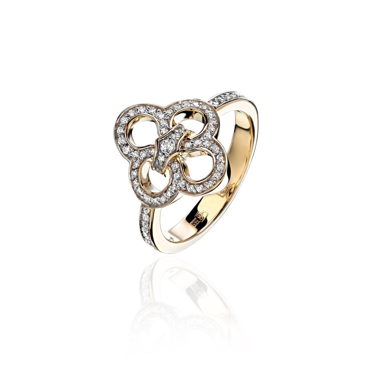 Кольцо из золота с камнем Бриллиант фото, цены