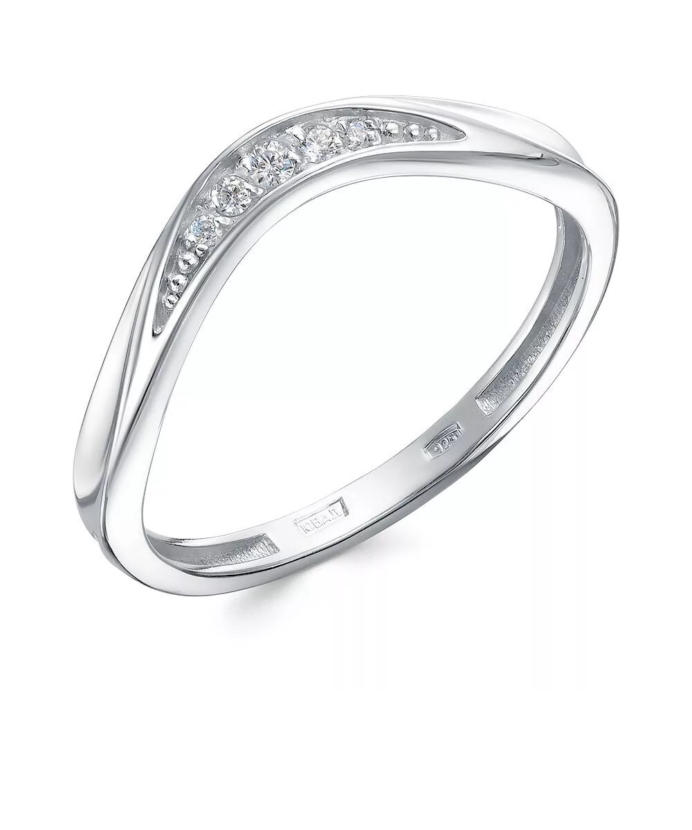 Кольцо из серебра с камнем Фианит фото, цены