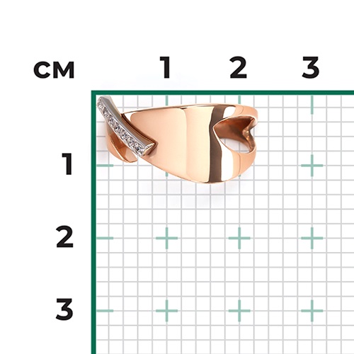 Кольцо из золота с камнем Фианит фото, цены