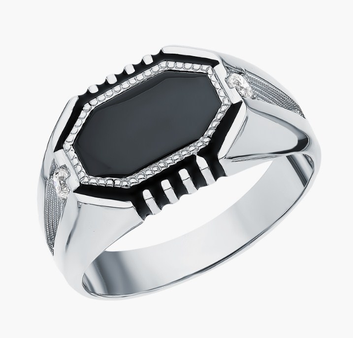 Печатка из серебра с камнем Фианит фото, цены