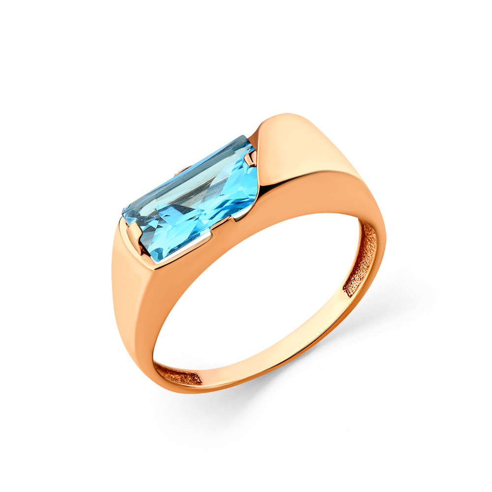 Кольцо из золота с камнем Топаз фото, цены