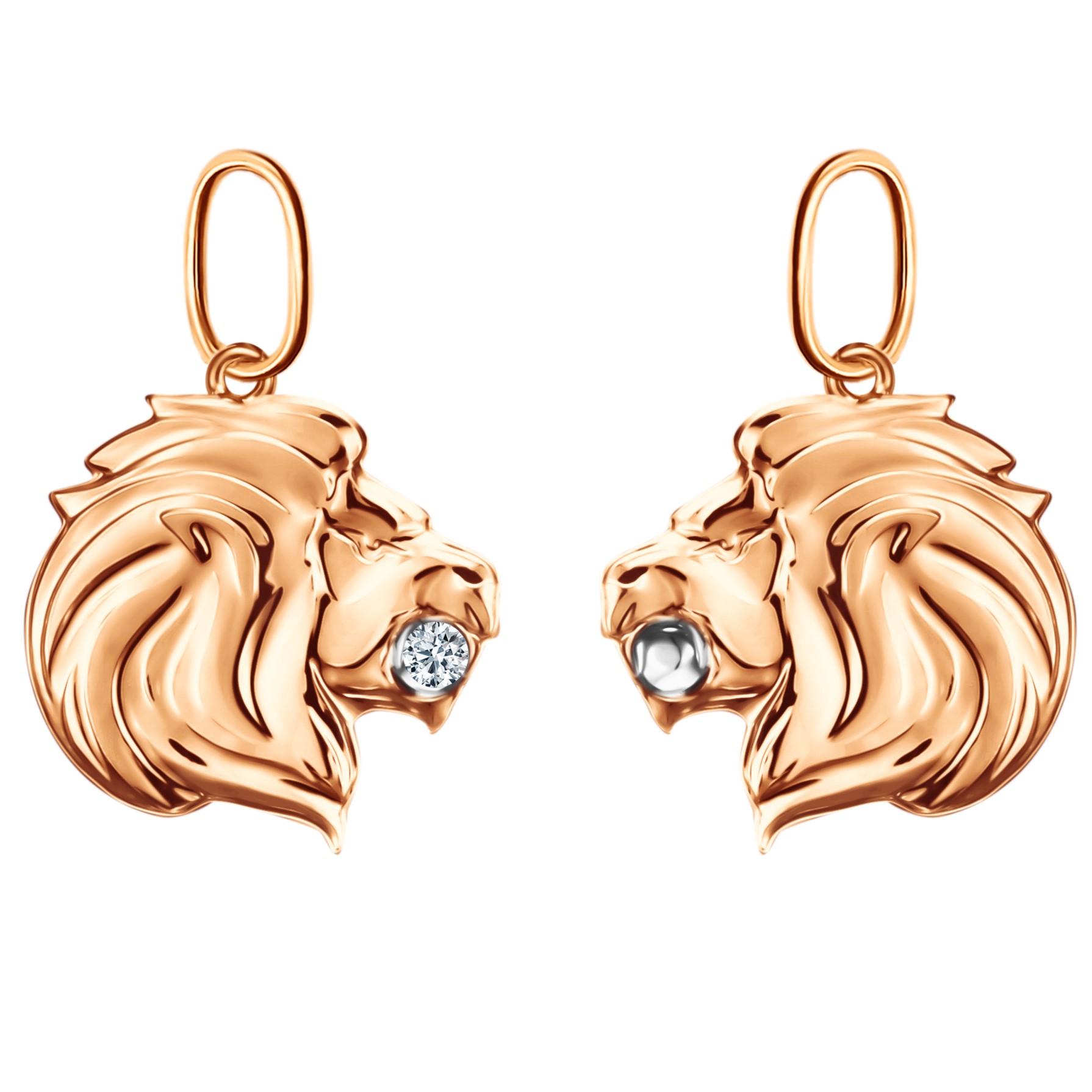 Знак из золота с камнем Фианит фото, цены