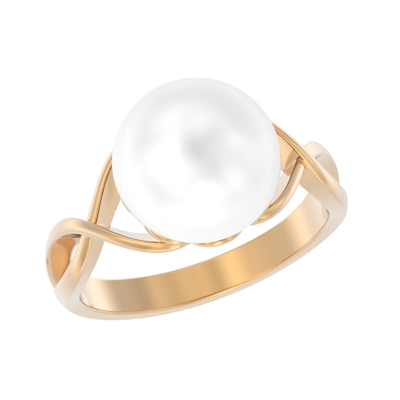 Кольцо из золота с камнем Жемчуг фото, цены