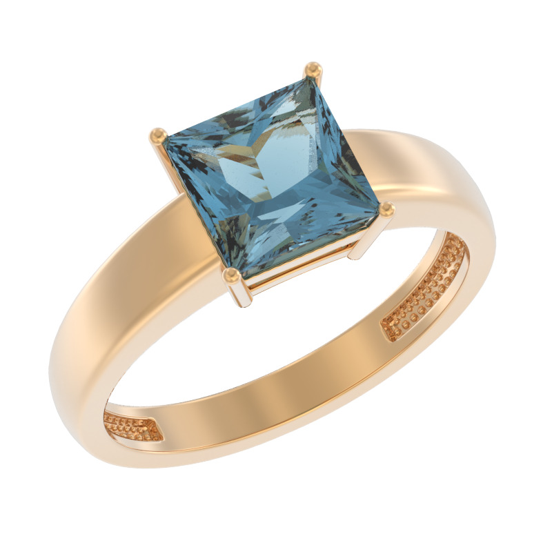 Кольцо из золота с камнем Топаз фото, цены