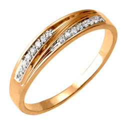 Кольцо из золота с камнем Фианит фото, цены