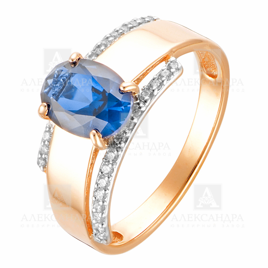 Кольцо из золота с камнем Топаз, Фианит фото, цены