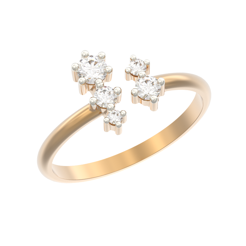 Кольцо из золота с камнем Фианит фото, цены