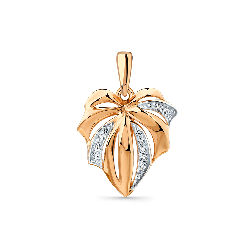 Подвеска из золота с камнем Фианит фото, цены