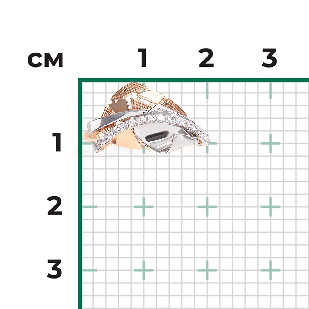 Кольцо из золота с камнем Фианит фото, цены