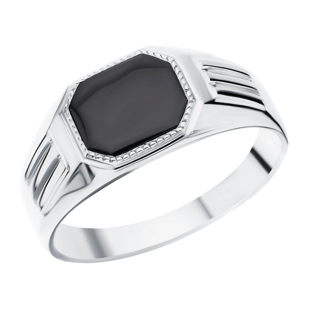 Печатка из серебра с камнем Фианит фото, цены