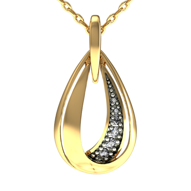 Подвеска из золота с камнем Фианит фото, цены