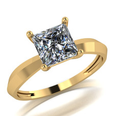 Кольцо из золота с камнем Фианит фото, цены