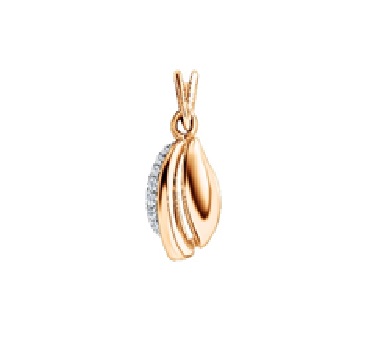 Подвеска из золота с камнем Куб цирконий фото, цены