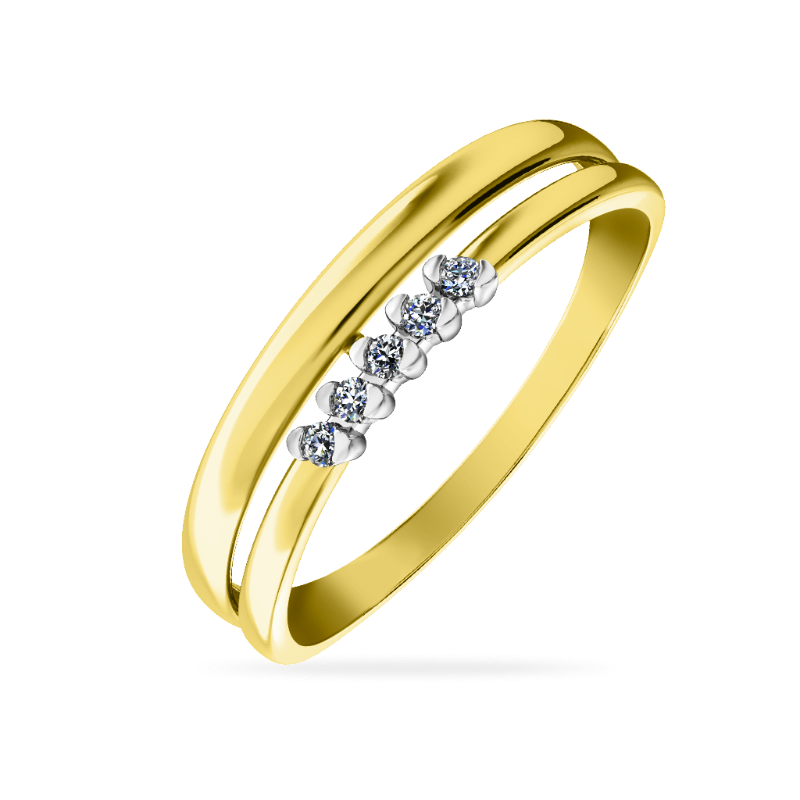 Кольцо из золота с камнем Фианит фото, цены