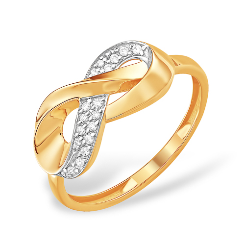 Кольцо из золота с камнем Фианит фото, цены