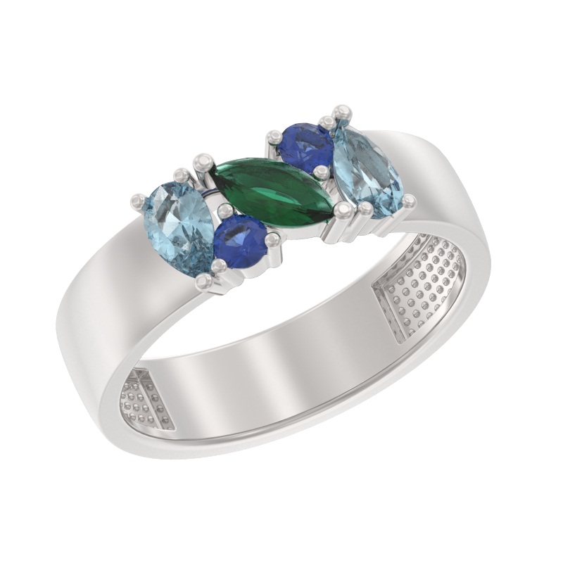 Кольцо из серебра с камнем Фианит фото, цены