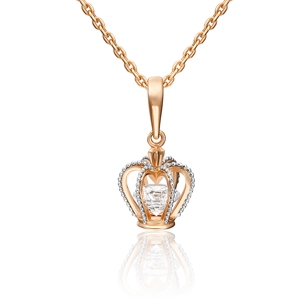 Подвеска из золота с камнем Фианит фото, цены