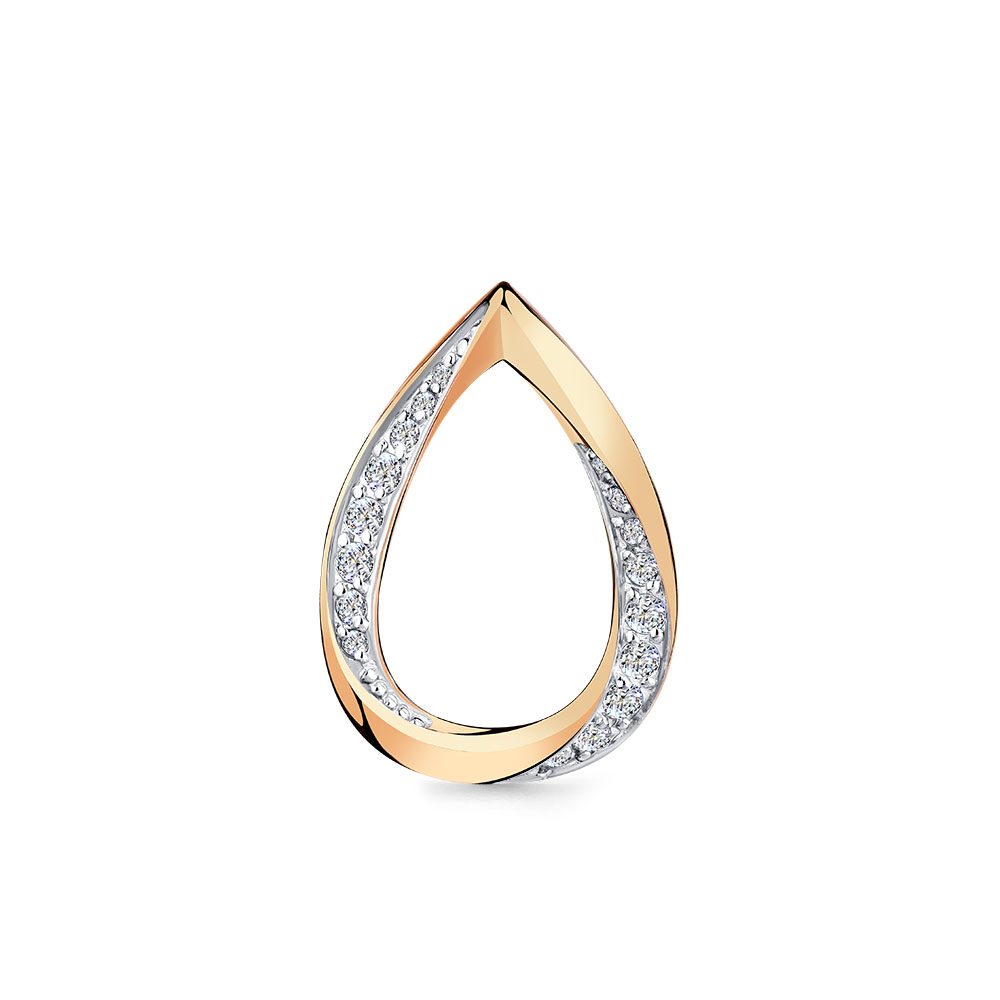 Подвеска из золота с камнем Фианит фото, цены