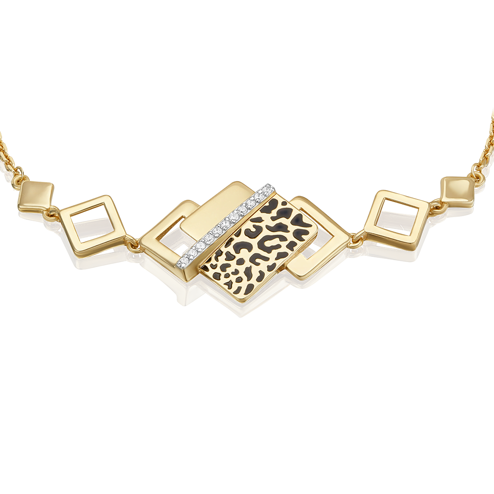 Браслет из золота с камнем Фианит, вставками эмали фото, цены