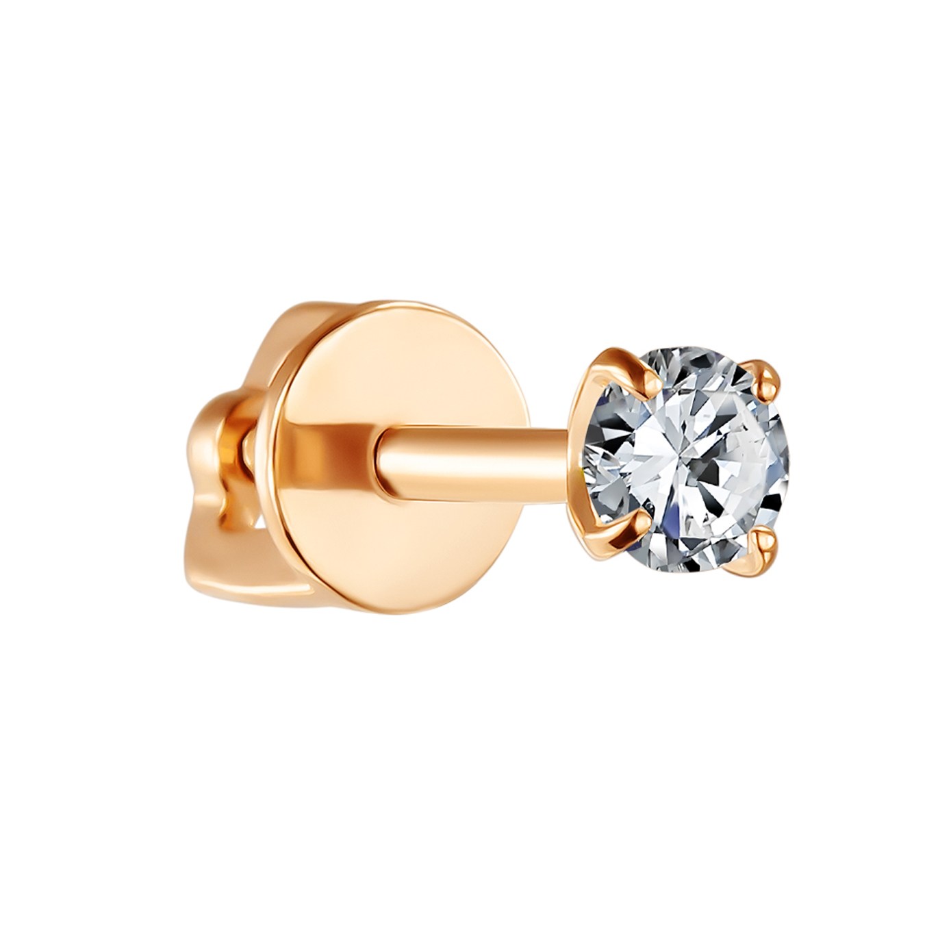 Пуссета из золота с камнем Фианит фото, цены