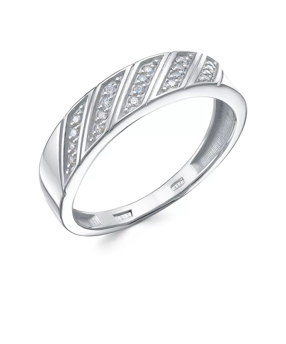 Кольцо из серебра с камнем Фианит фото, цены