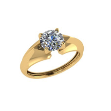 Кольцо из золота с камнем Фианит фото, цены