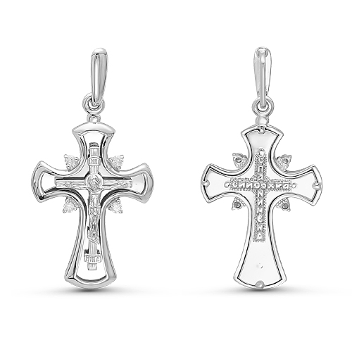 Крест из золота с камнем Бриллиант фото, цены