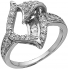 Кольцо из серебра с камнем Циркон фото, цены