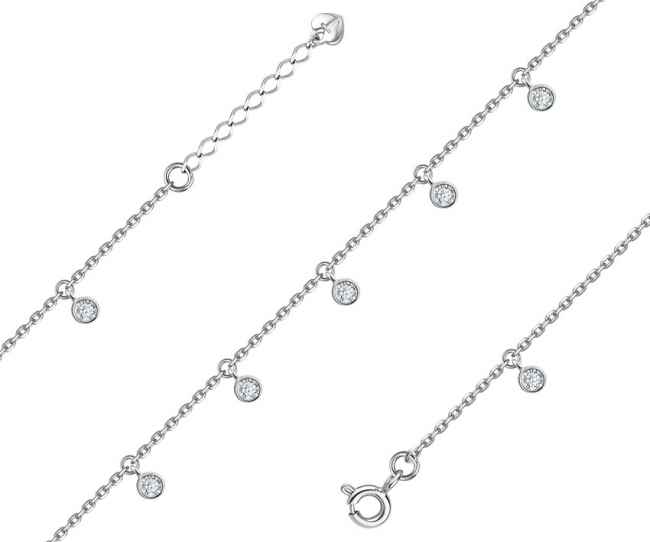 Браслет из серебра с камнем Фианит фото, цены