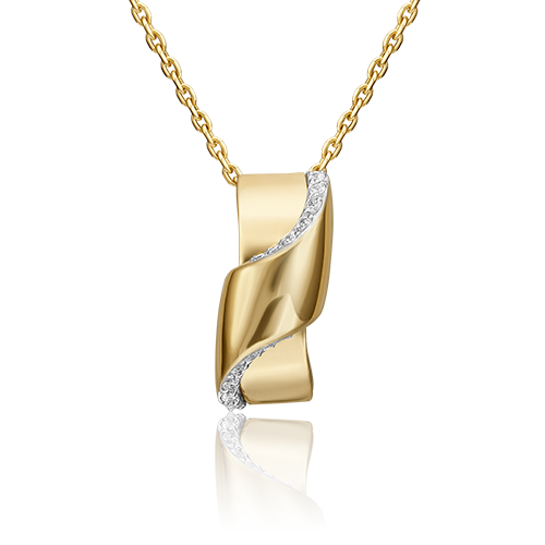 Подвеска из золота с камнем Фианит фото, цены