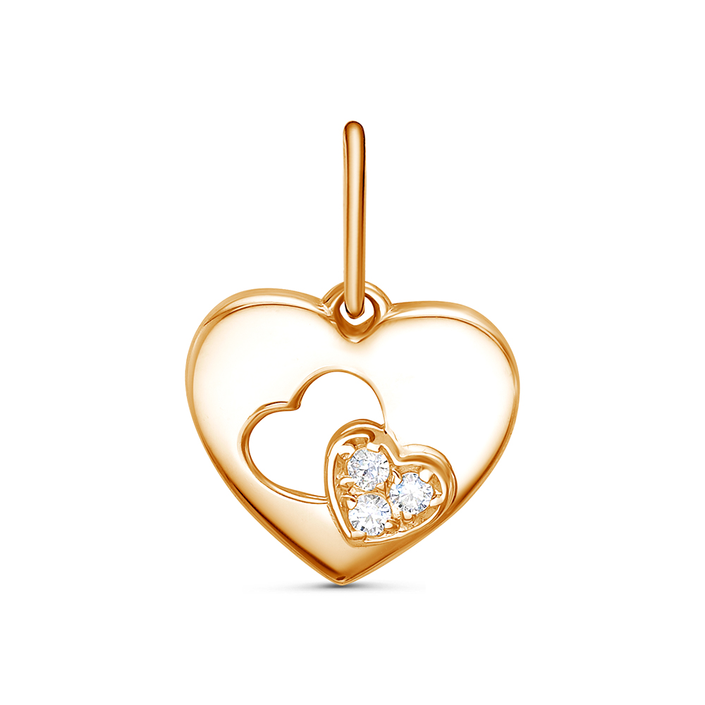 Подвеска из золота с камнем Фианит фото, цены