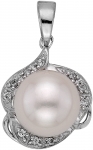 Подвеска из серебра с камнем Жемчуг, Циркон фото, цены