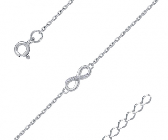 Браслет из серебра с камнем Фианит фото, цены